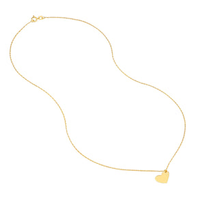 Gold Tilted Heart Necklace