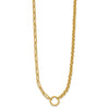 Gold 50/50 Paperclip Rolo Necklace