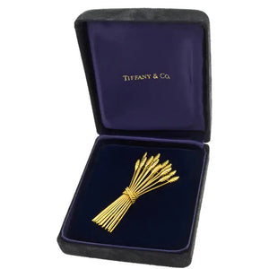 Tiffany & Co. Sheaf of Wheat Gold Brooch