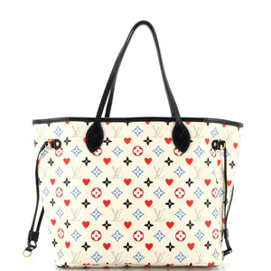 Louis Vuitton Multicolor Game On Neverfull MM w/ Pouch