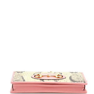 Gucci 1955 Horsebit Python Wallet on Chain
