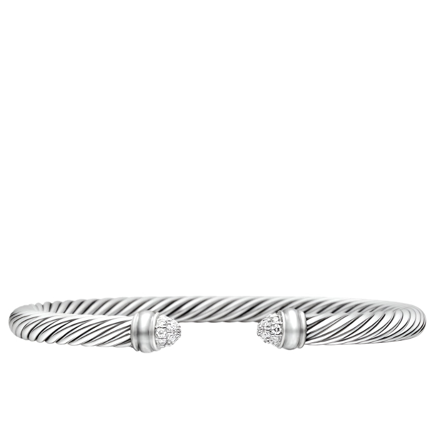 David Yurman Pave Cable Cuff Bracelet