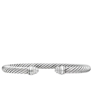 David Yurman Pave Cable Cuff Bracelet
