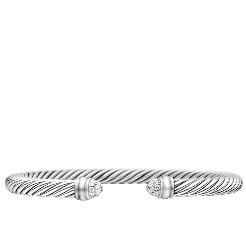 David Yurman Pave Cable Cuff Bracelet