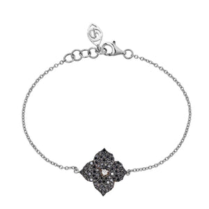Piranesi Small Black Diamond Floral Bracelet