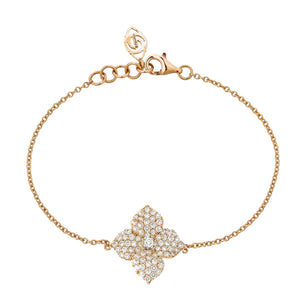Piranesi 18kt Rose Gold Small Diamond Floral Bracelet