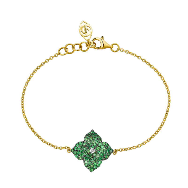 Piranesi Small Green Tsavorite Floral Bracelet
