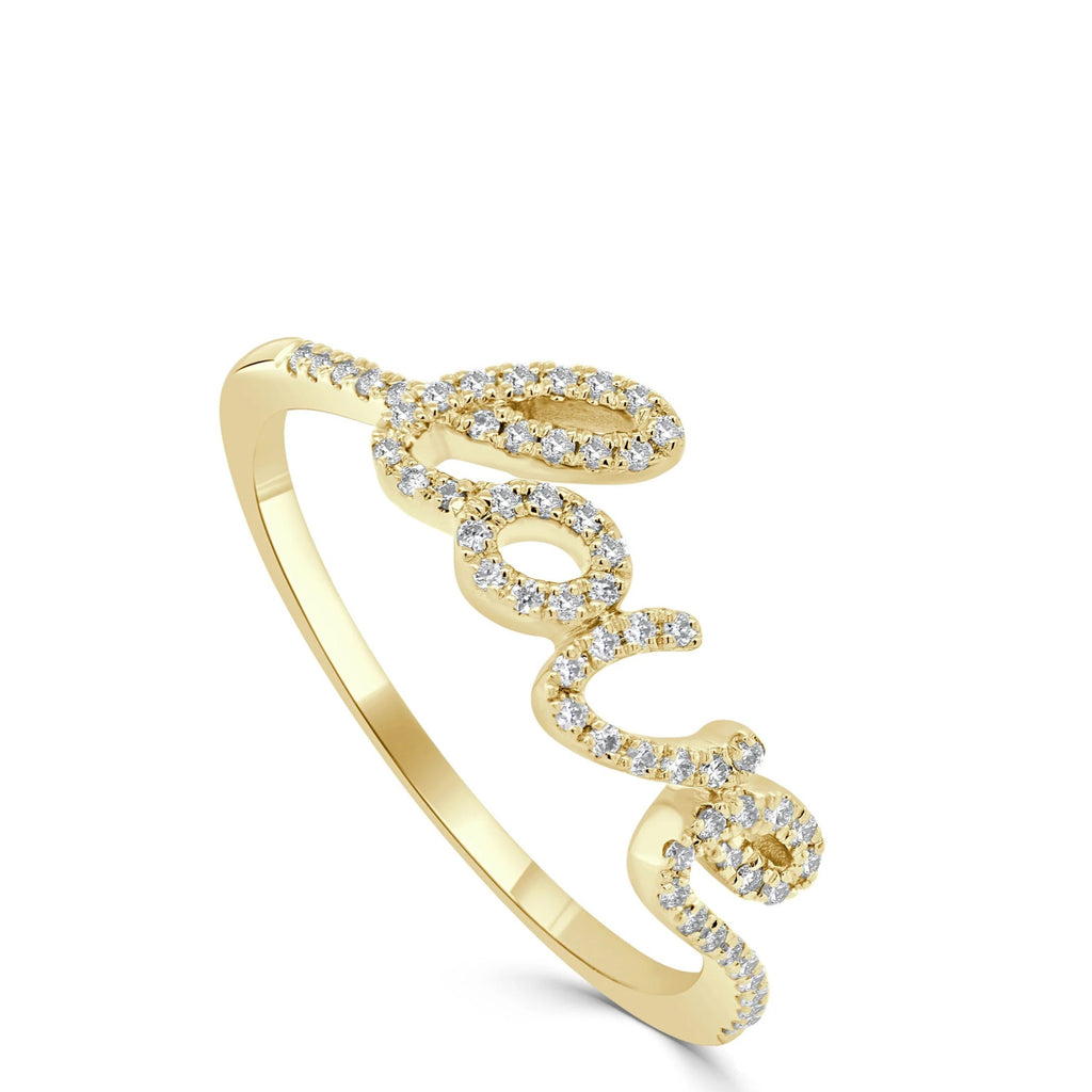 14kt Gold & Diamond Love Ring