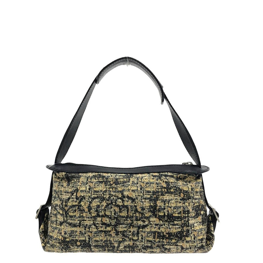 CHANEL WATERCOLOR PRINTED CANVAS AND LEATHER GOLD-TONE SHOULDER