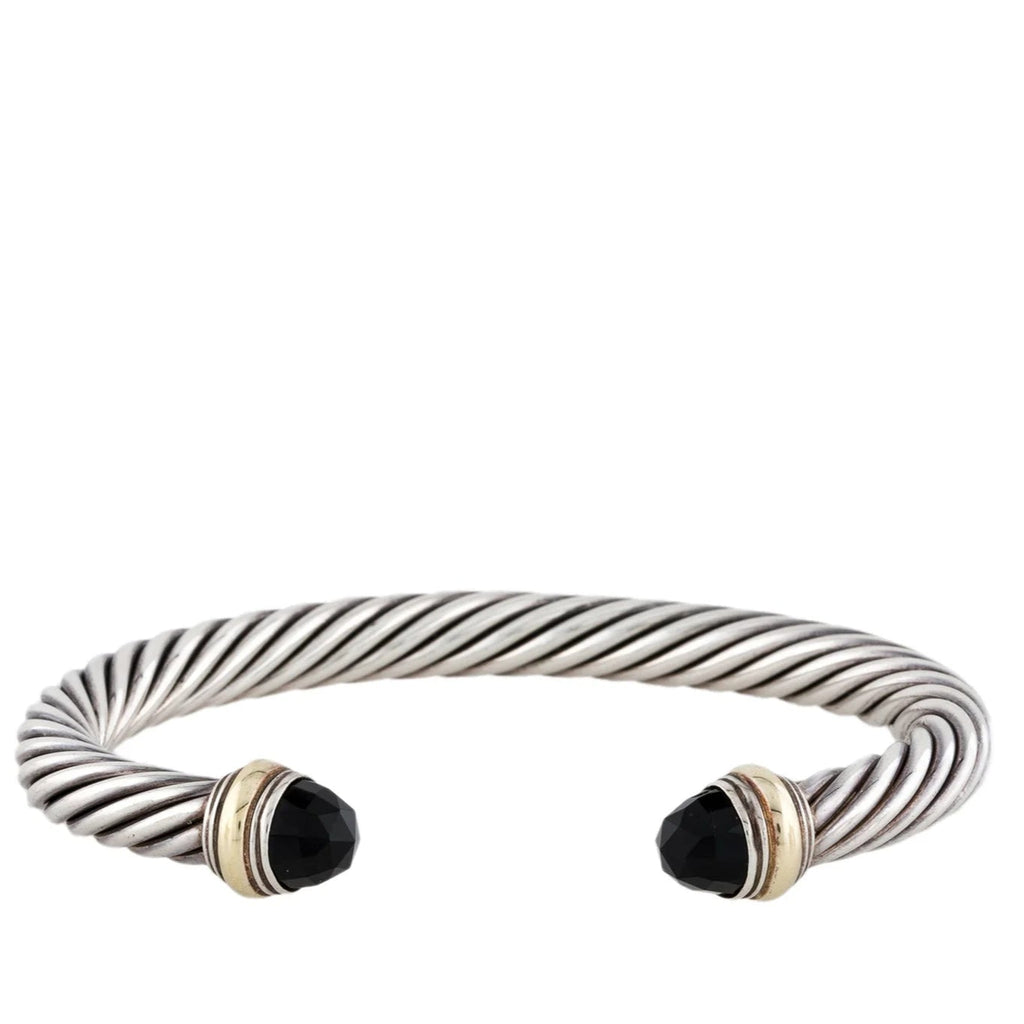 David Yurman Black Onyx Cable Cuff Bracelet