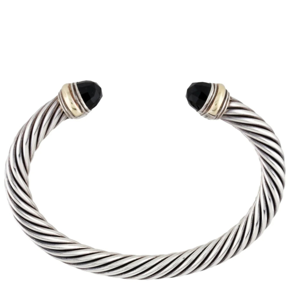 David Yurman Black Onyx Cable Cuff Bracelet