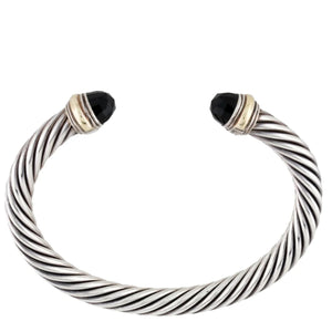 David Yurman Black Onyx Cable Cuff Bracelet