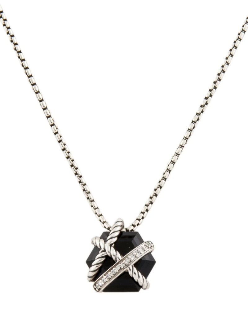 David Yurman Onyx Cable Wrap Necklace