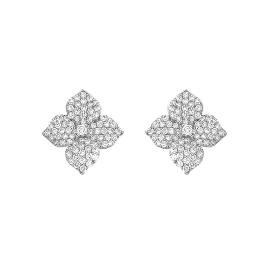 Piranesi Small Diamond Floral Stud Earrings