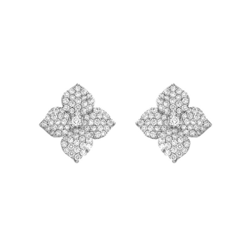 Piranesi Small Diamond Floral Stud Earrings