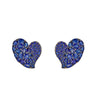 Piranesi Medium Blue Sapphires Wave Heart Earrings