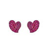 Piranesi Medium Pink Sapphire Wave Heart Earrings