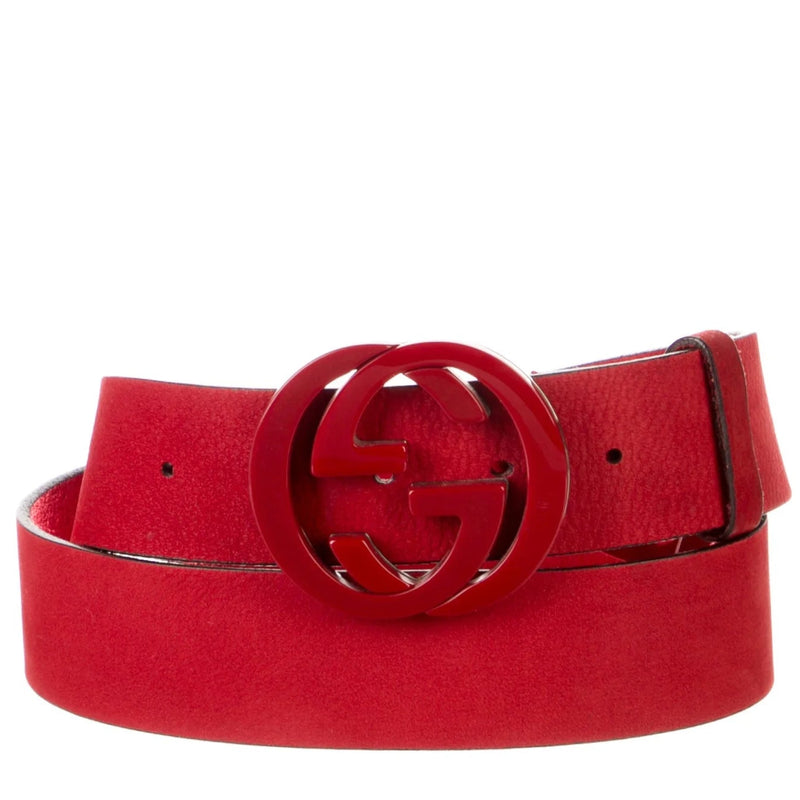 Gucci Interlocking G Logo Suede Belt