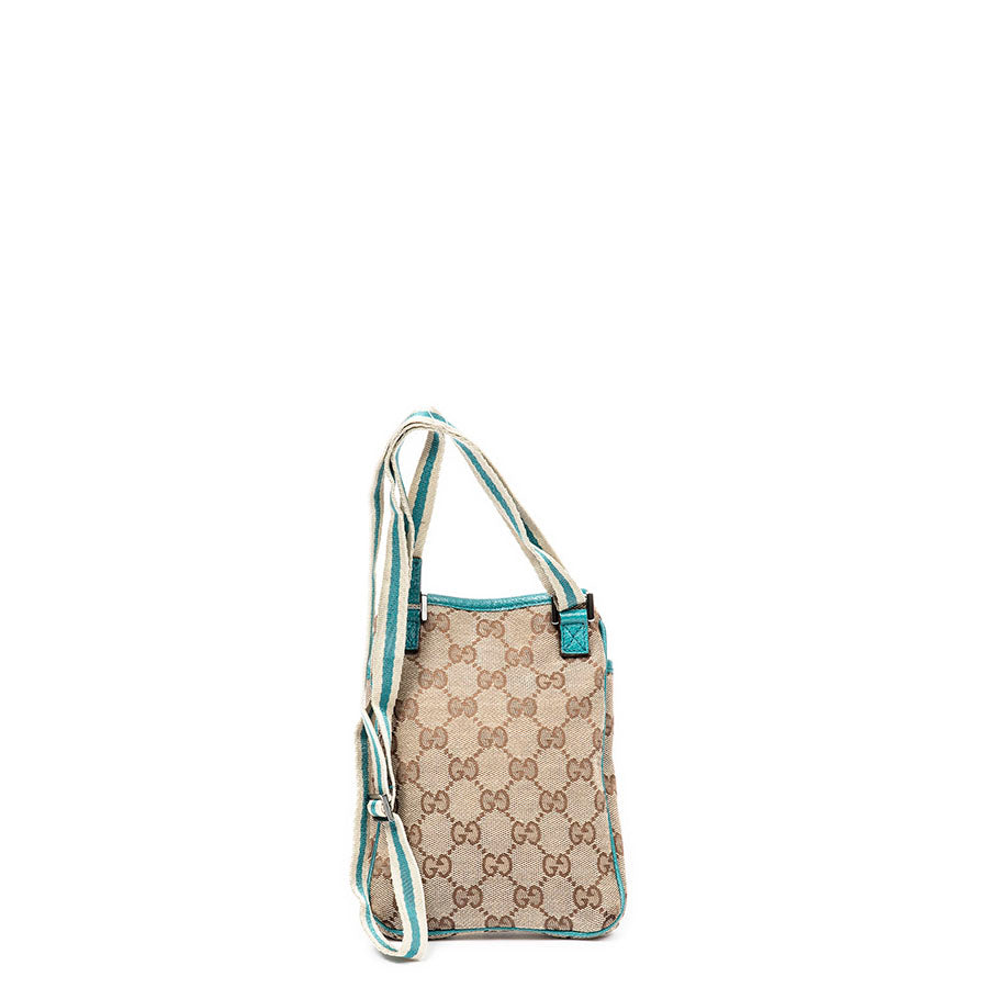 Shop GUCCI Stripes Canvas Leather Small Shoulder Bag Logo Outlet by  Smartlondon | BUYMA