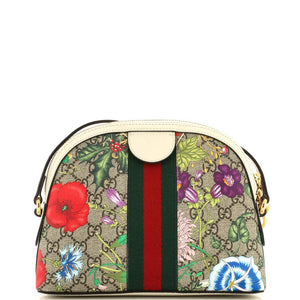 Gucci GG Supreme Small Flora Ophidia Bag