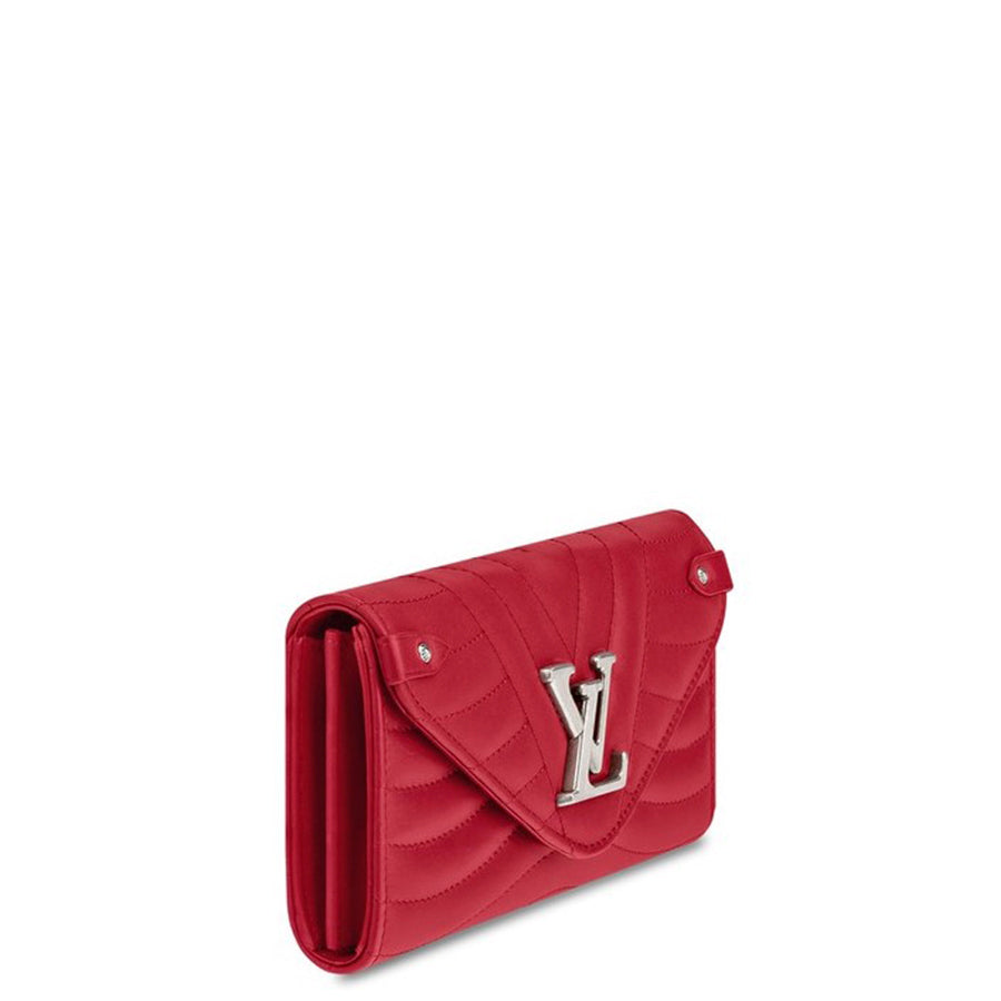 Louis Vuitton Monogram Canvas Pallas NM CompactWallet Red Flap