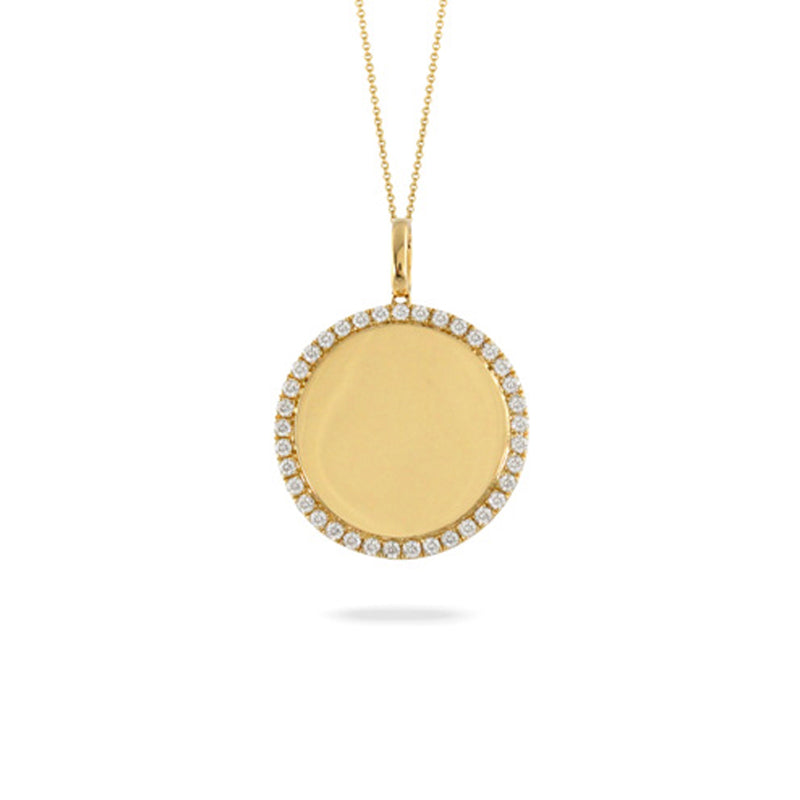 Doves by Doron Paloma 18kt Gold & Diamond Circle Pendant