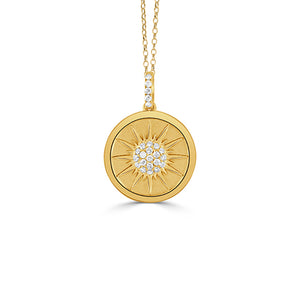 Doves by Doron Paloma 18Kt Gold Diamond Medallion Pendant