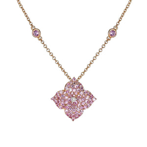 Piranesi Mosaique Small Flower Pink Sapphire Necklace