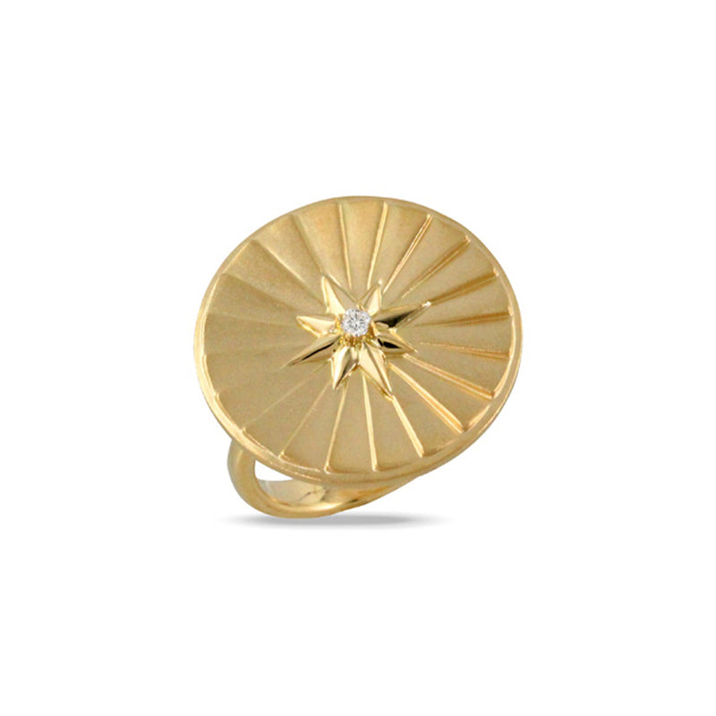 Doves by Doron Paloma 18Kt Gold Diamond Star Ring