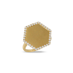 Doves by Doron Paloma 18kt Gold & Diamond Geometric Ring