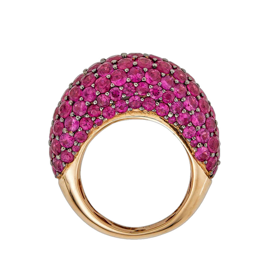 Piranesi Dome Deep Pink Sapphire Ring