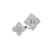Piranesi 18kt White Gold Mosaique Diamond Double Flower Ring