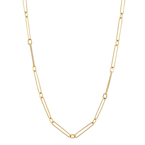 Doves by Doron Paloma 18Kt Gold Stretched Paper Clip Necklace