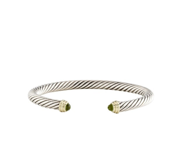 David Yurman Peridot Classic Cable Cuff Bracelet