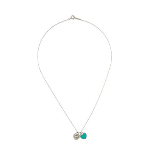 Tiffany & Co Double Heart Tag Pendant Necklace