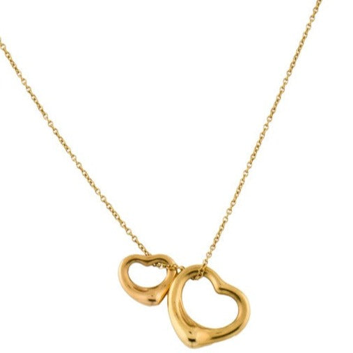 Tiffany & Co Double Heart Pendant Necklace