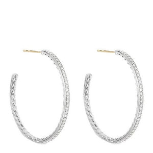 David Yurman Pave Diamond Hoop