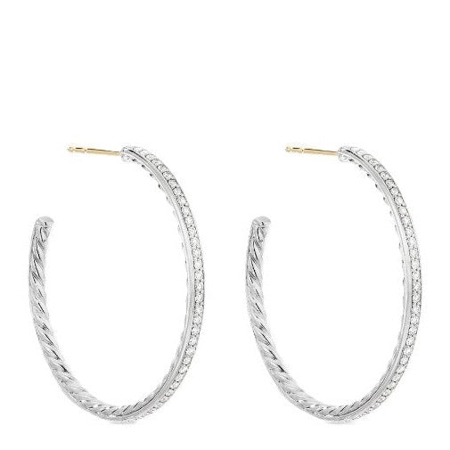 David Yurman Pave Diamond Hoop