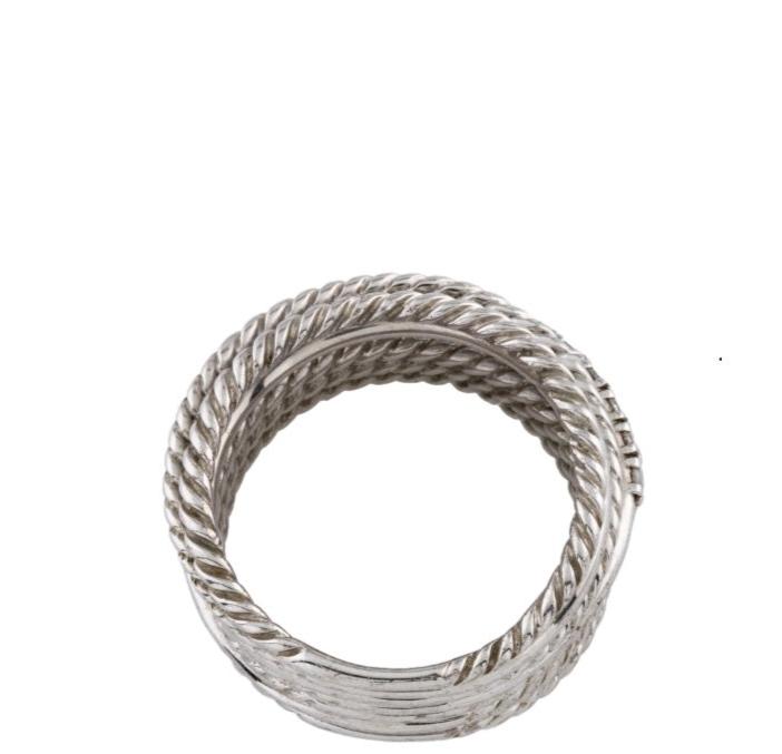 David Yurman Diamond Crossover Wide Ring