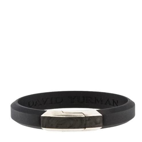 David Yurman Men's Fused Meteorite ID Rubber Bracelet