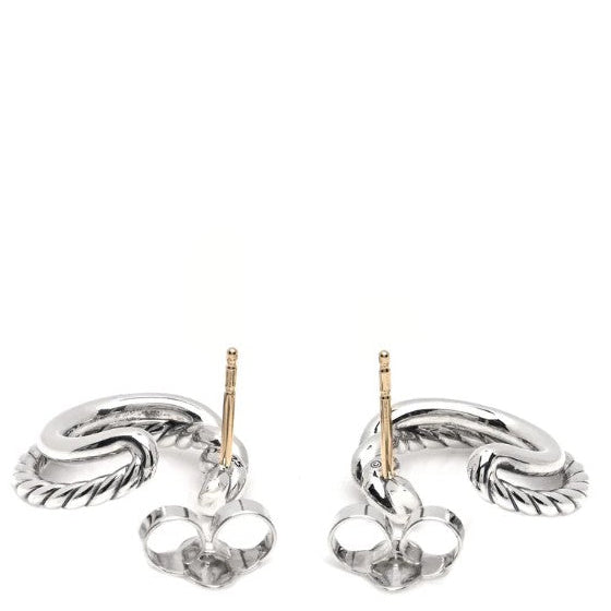 David Yurman Diamond Continuance Hoop Earrings