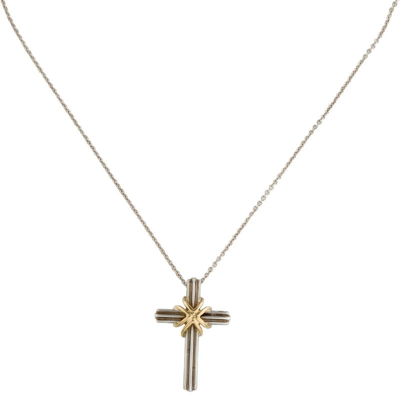 Tiffany & Co Two-Tone Cross Necklace – Jacob James