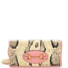 Gucci 1955 Horsebit Python Wallet on Chain