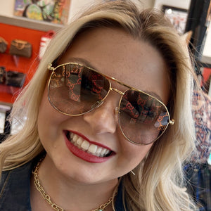 Gucci Aviator Logo Sunglasses