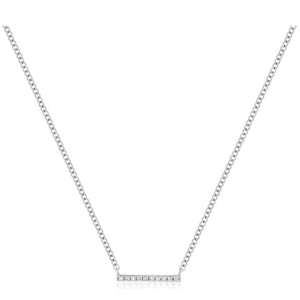 EF Collection Diamond Mini Bar Necklace
