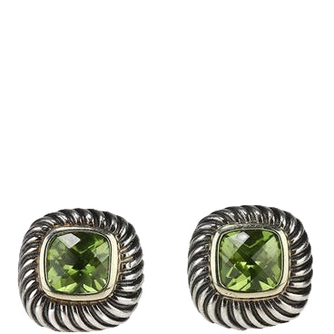 David Yurman Albion Peridot Stud Earrings