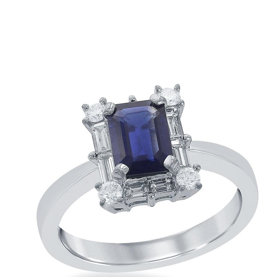 Estate Sapphire & Diamond Ring