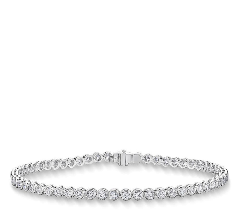 Estate Diamond Bezel Tennis Bracelet