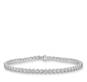 Estate Diamond Bezel Tennis Bracelet