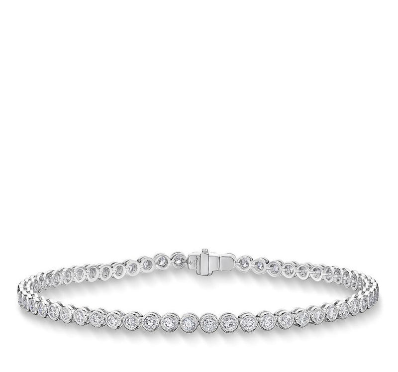 Estate Diamond Bezel Tennis Bracelet